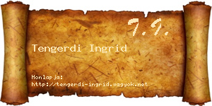 Tengerdi Ingrid névjegykártya
